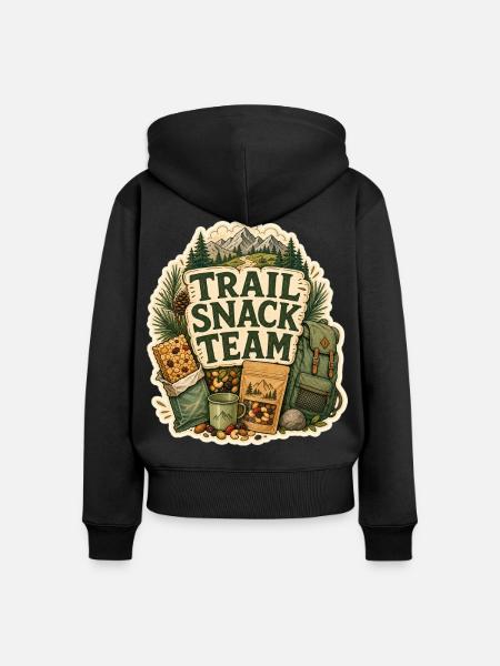 TRAIL SNACK TEAM Snacks - Frauen Premium Bio Zip Hoodie - Schwarz