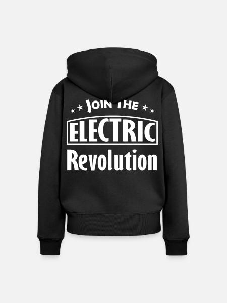 Elektrische Revolution Logo - Frauen Premium Bio Zip Hoodie - Schwarz