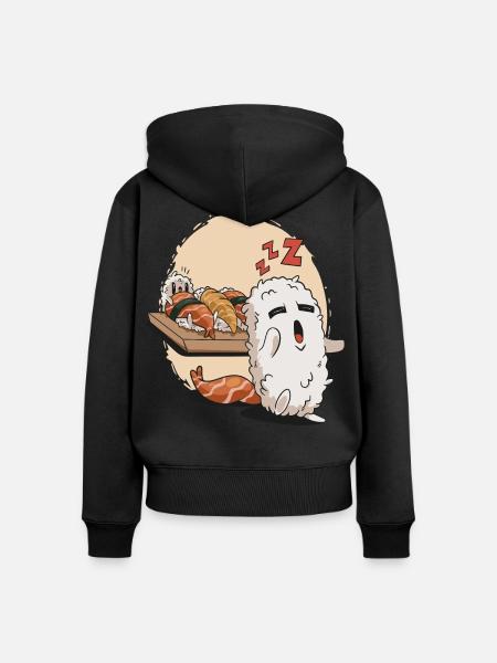 Köstliches Traum-Sushi - Frauen Premium Bio Zip Hoodie - Schwarz