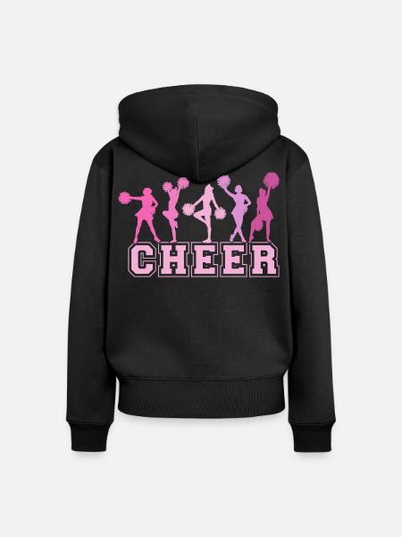 Cheer Squad Cheerleader Sport Mädchen - Frauen Premium Bio Zip Hoodie - Schwarz