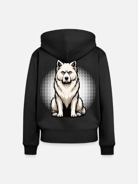 Weißer Schäferhund Schäferhund Schäferhunde - Frauen Premium Bio Zip Hoodie - Schwarz