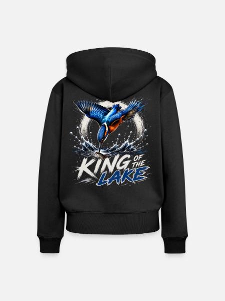 König des See-Eisvögels - Frauen Premium Bio Zip Hoodie - Schwarz