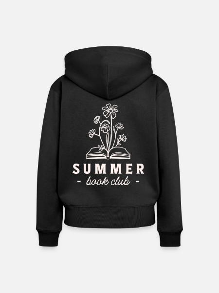 Sommer-Buchclub-Lesegruppe - Frauen Premium Bio Zip Hoodie - Schwarz