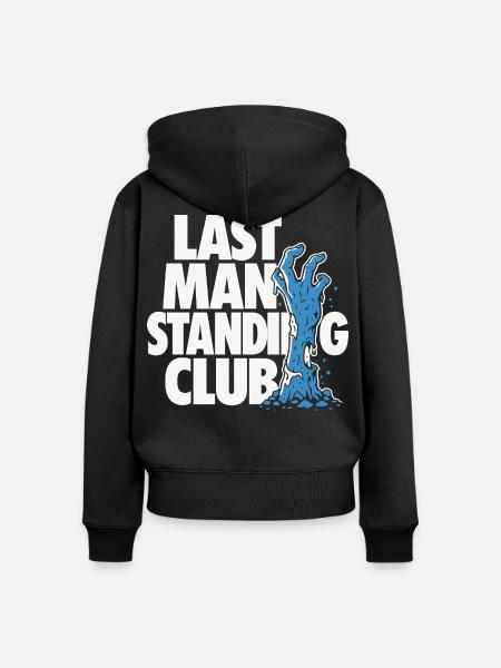 Last Man Standing Zombie Design - Frauen Premium Bio Zip Hoodie - Schwarz
