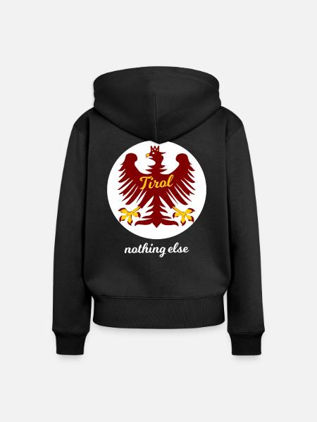 Tirol Adler Emblem Nothing Else - Frauen Premium Bio Zip Hoodie - Schwarz