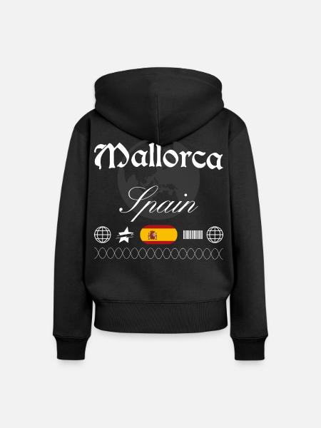 Mallorca Spanien Streetwear Reise Souvenir - Frauen Premium Bio Zip Hoodie - Schwarz