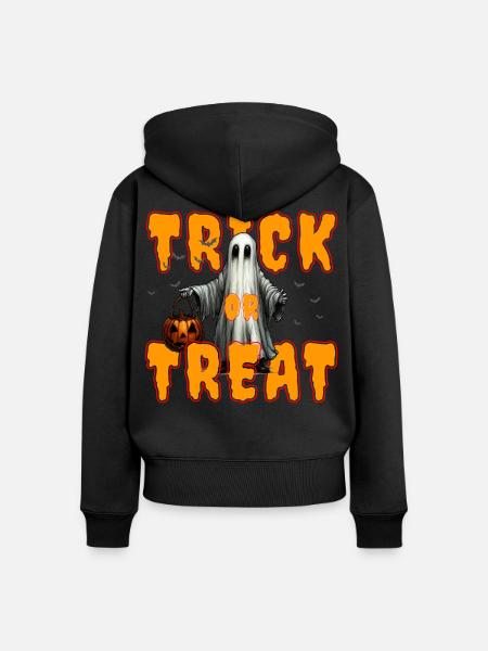 SÜSSES ODER SAURES - Frauen Premium Bio Zip Hoodie - Schwarz