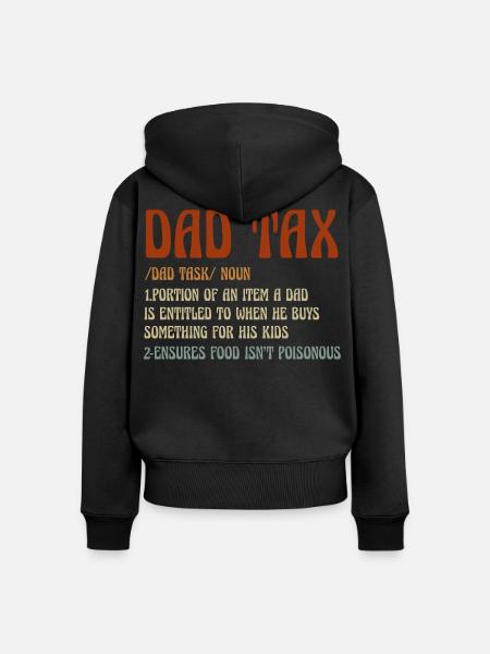 Papa Steuer-Meme Tee - Frauen Premium Bio Zip Hoodie - Schwarz