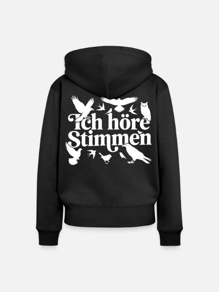 Birding Humor - Frauen Premium Bio Zip Hoodie - Schwarz