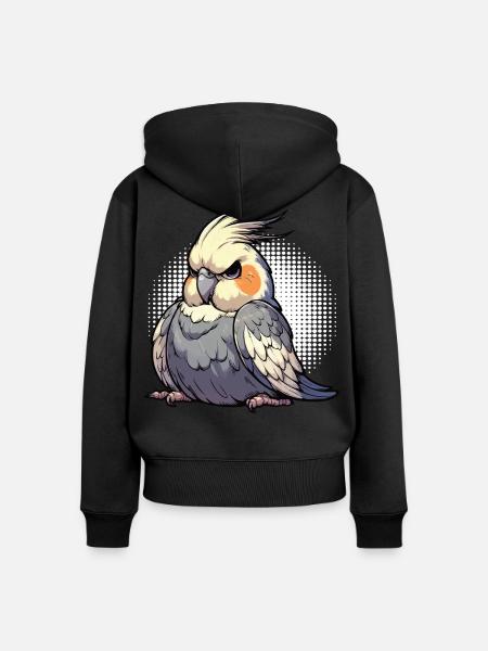 Nymphensittich Nymphensittiche Nymphensittichvogel - Frauen Premium Bio Zip Hoodie - Schwarz