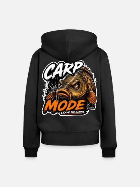 Karpfenfischen Karpfenmodus - Frauen Premium Bio Zip Hoodie - Schwarz
