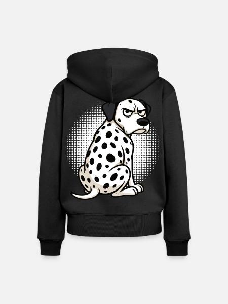 Dalmatiner Dalmatinerhalter Dalmatinerbesitzer - Frauen Premium Bio Zip Hoodie - Schwarz
