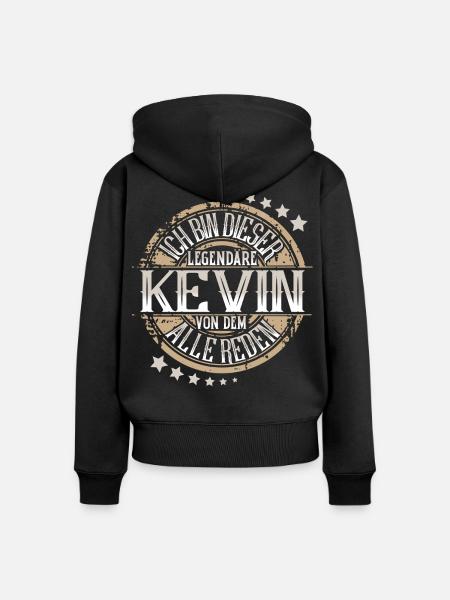 Kevin - Frauen Premium Bio Zip Hoodie - Schwarz