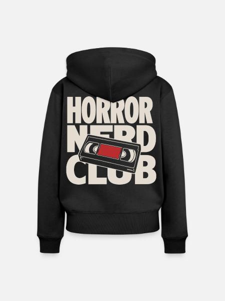 Horror Nerd Club VHS - Frauen Premium Bio Zip Hoodie - Schwarz