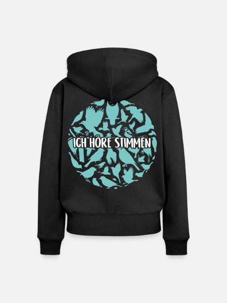 Birdwatching - Frauen Premium Bio Zip Hoodie - Schwarz
