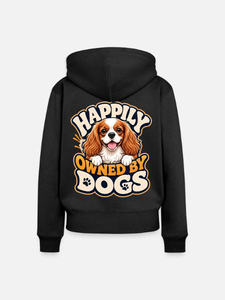 Kavallerier King Charles Spaniel - Frauen Premium Bio Zip Hoodie - Schwarz