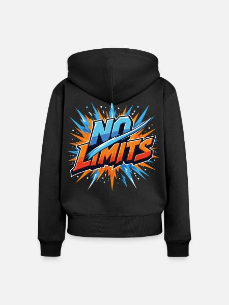 No Limits Dynamisches Leuchten - Frauen Premium Bio Zip Hoodie - Schwarz