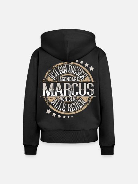 Marcus - Frauen Premium Bio Zip Hoodie - Schwarz