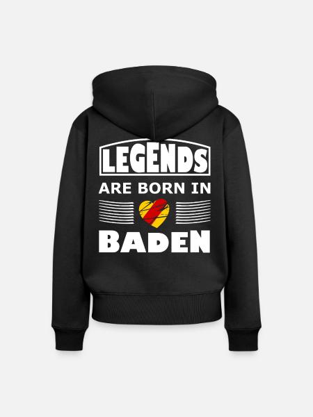 Legenden aus Baden - Frauen Premium Bio Zip Hoodie - Schwarz