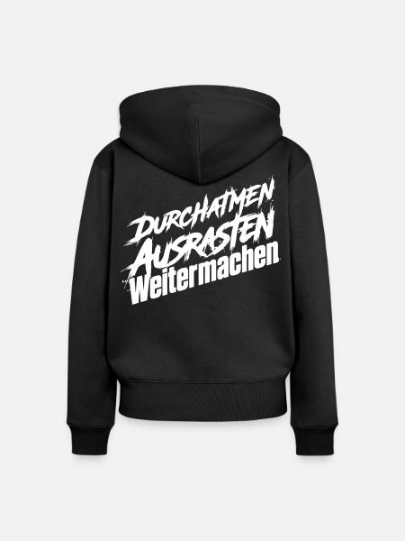 Ausrasten Erlaubt - Frauen Premium Bio Zip Hoodie - Schwarz