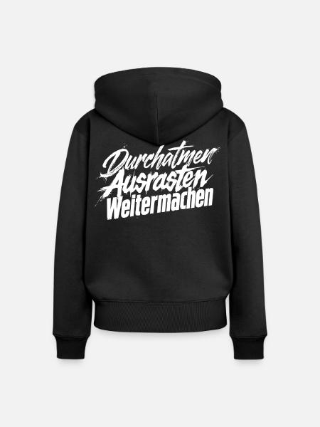 Ausrasten Weiter - Frauen Premium Bio Zip Hoodie - Schwarz