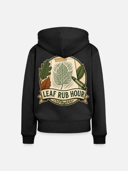 LEAF RUB HOUR - Frauen Premium Bio Zip Hoodie - Schwarz