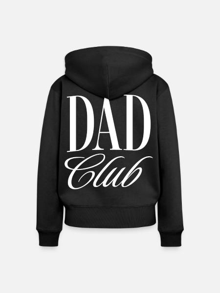 Dad Club - Frauen Premium Bio Zip Hoodie - Schwarz