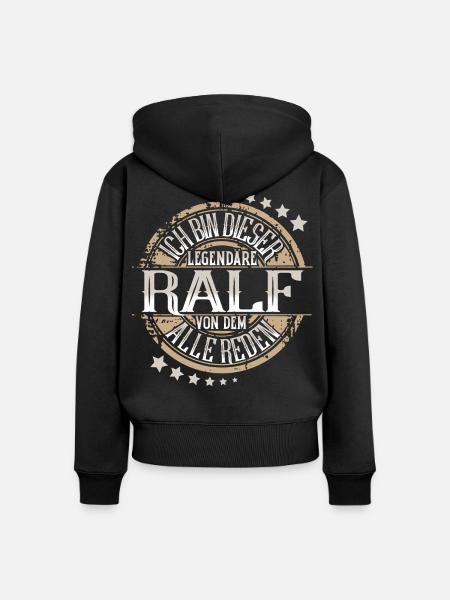 Ralf - Frauen Premium Bio Zip Hoodie - Schwarz