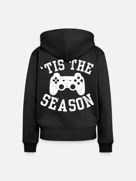 Es ist die Saison - Frauen Premium Bio Zip Hoodie - Schwarz