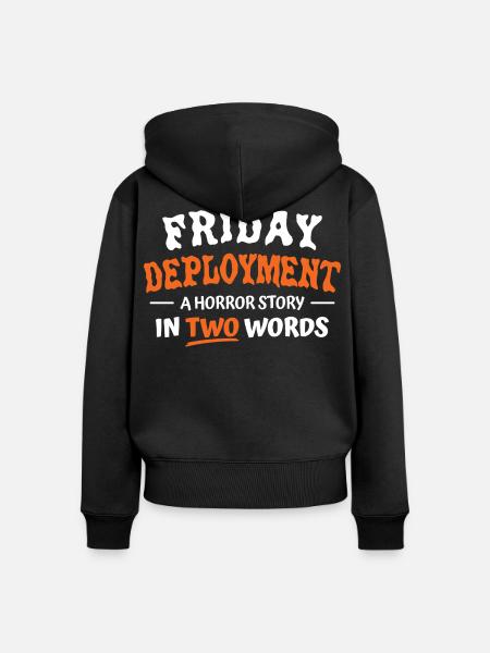 Friday Deployment - Frauen Premium Bio Zip Hoodie - Schwarz
