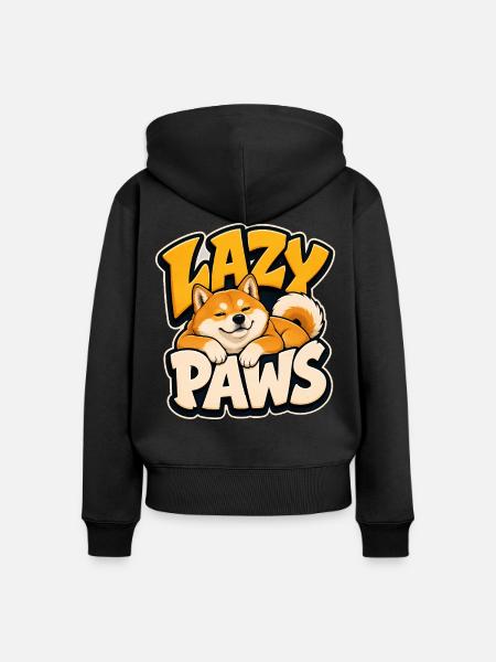 Shiba - Frauen Premium Bio Zip Hoodie - Schwarz