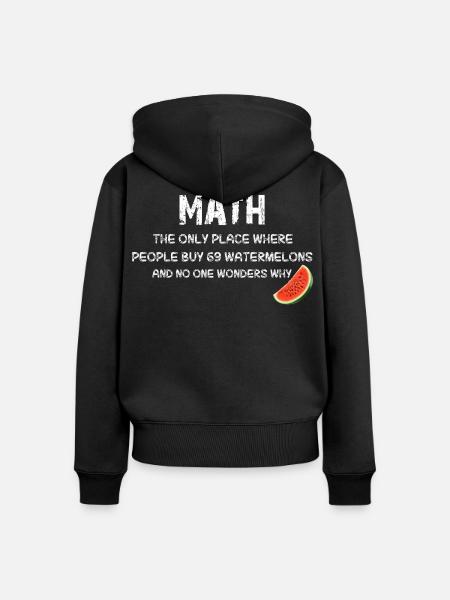 Mathe - Frauen Premium Bio Zip Hoodie - Schwarz