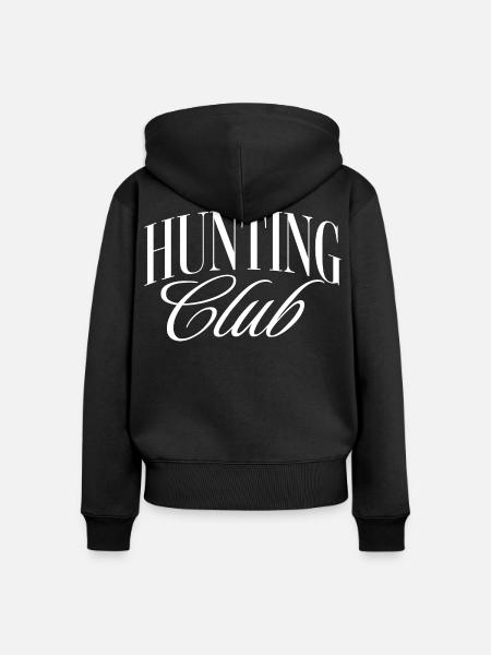 Hunting Club - Frauen Premium Bio Zip Hoodie - Schwarz