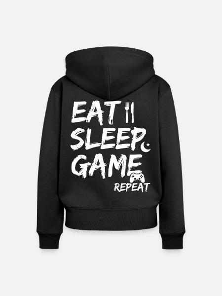Gamer Spruch - Frauen Premium Bio Zip Hoodie - Schwarz