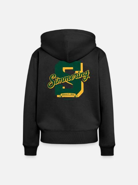 Wien Simmering (11. Bezirk) - Frauen Premium Bio Zip Hoodie - Schwarz