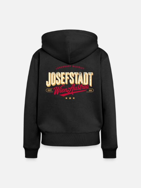 Wien Josefstadt (8. Bezirk) - Frauen Premium Bio Zip Hoodie - Schwarz