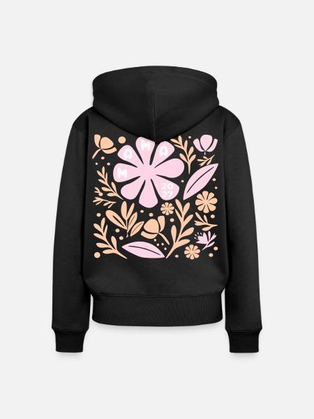 Schwangerschaftsmitteilung Mama 2027 - Frauen Premium Bio Zip Hoodie - Schwarz