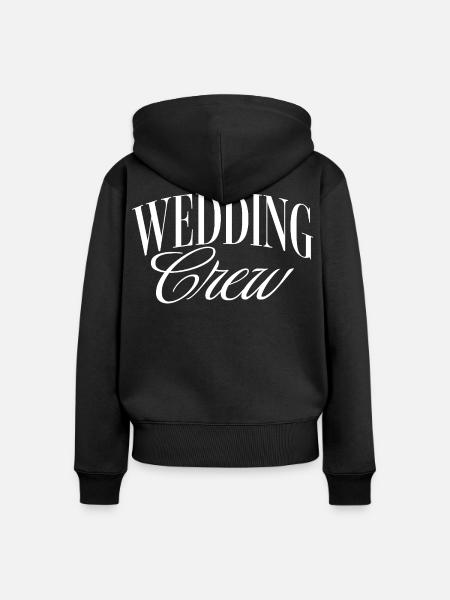 Hochzeits Crew - Frauen Premium Bio Zip Hoodie - Schwarz