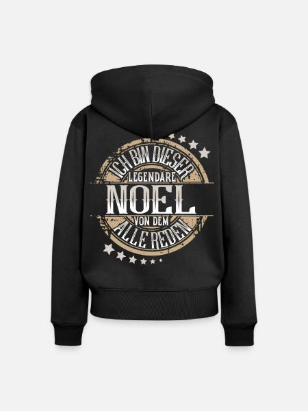 Noel - Frauen Premium Bio Zip Hoodie - Schwarz