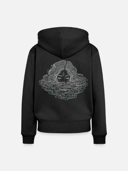 Finnisches Wassergeist-T-Shirt | Finnische Folklore - Frauen Premium Bio Zip Hoodie - Schwarz