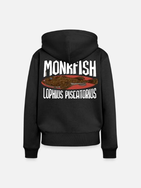 Tiefsee Monster - Seeteufel - Frauen Premium Bio Zip Hoodie - Schwarz