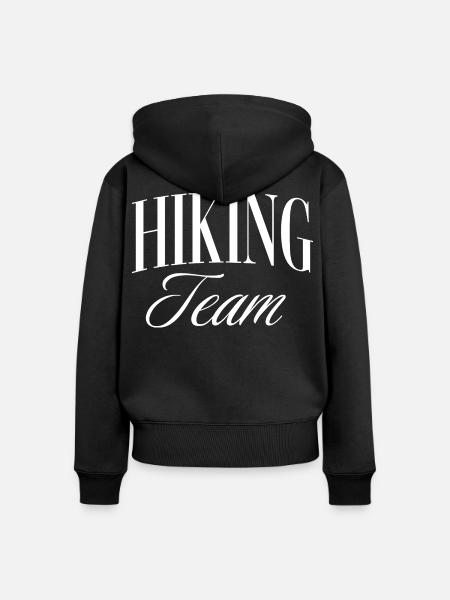 Hiking Team - Frauen Premium Bio Zip Hoodie - Schwarz