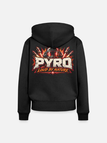 Pyro - Loud by Nature - Frauen Premium Bio Zip Hoodie - Schwarz