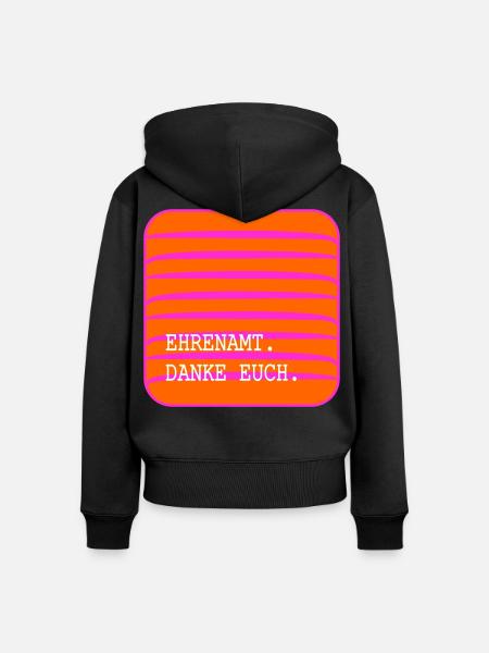 EHRENAMT Danke Euch - Frauen Premium Bio Zip Hoodie - Schwarz