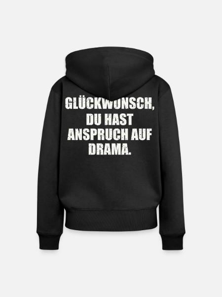 Sarkasmus - Frauen Premium Bio Zip Hoodie - Schwarz