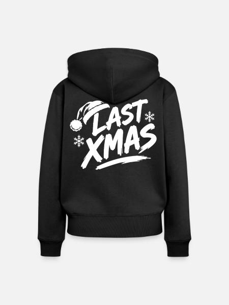 Last Xmas Mütze - Frauen Premium Bio Zip Hoodie - Schwarz