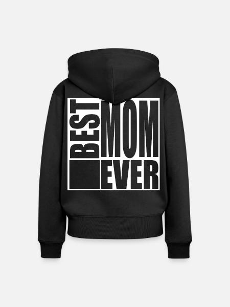 Best Mom Beste Mutter - Frauen Premium Bio Zip Hoodie - Schwarz