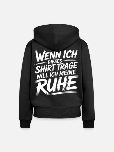 Relaxation Mode - Frauen Premium Bio Zip Hoodie - Schwarz
