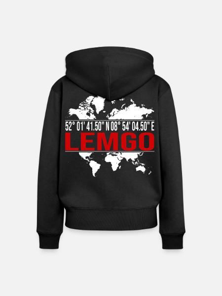 Lemgo - Frauen Premium Bio Zip Hoodie - Schwarz