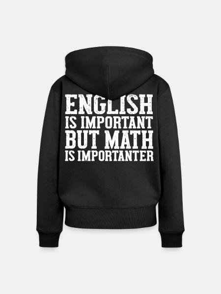 Lustiger Englischlehrer Grammatik-Zeichensetzungsschüler - Frauen Premium Bio Zip Hoodie - Schwarz